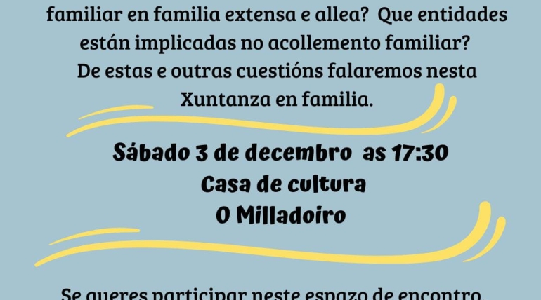 Xuntanzas en familia en Milladoiro: A realidade do acollemento en Galicia