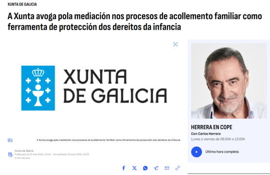A Xunta avoga pola mediación nos procesos de acollemento familiar como ferramenta de protección dos dereitos da infancia