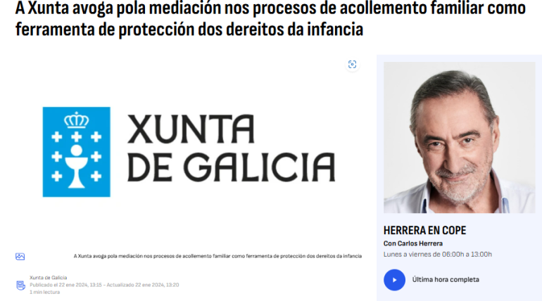 A Xunta avoga pola mediación nos procesos de acollemento familiar como ferramenta de protección dos dereitos da infancia
