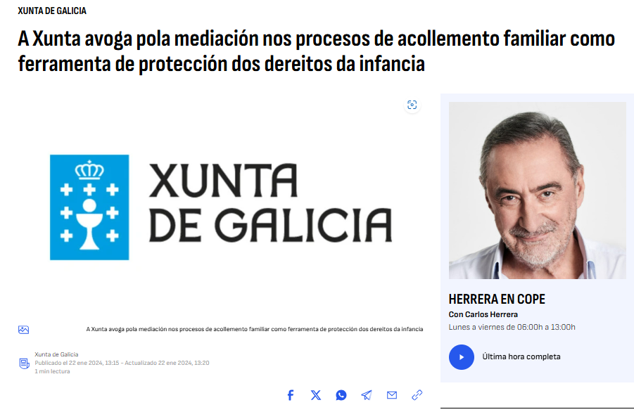 A Xunta avoga pola mediación nos procesos de acollemento familiar como ferramenta de protección dos dereitos da infancia